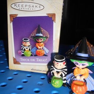 Halloween Ornament - Trick or Treat plus Bat
